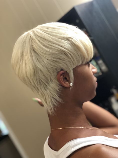 613 Short Quick Weave, Mushroom Weave Hairstyle, Platinum Blonde 27 Piece, Blonde Pixie Wig For Black Women, 613 Blonde Ponytail Weave, 27 Piece Quick Weave Hairstyles Blonde, Blonde Pixie Quick Weave Black Women, Pixie Hairstyles Quick Weave, Mushroom Quick Weave Black Hair