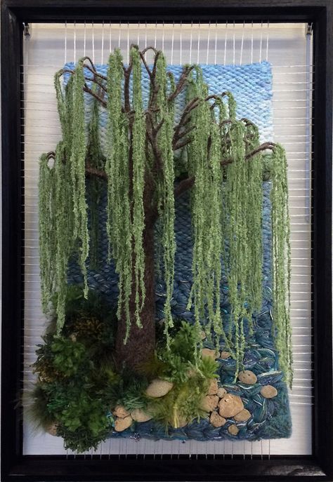 Crochet Landscape, Simpul Makrame, Landscape Art Quilts, Landscape Inspiration, Weaving Loom Projects, Weaving Wall Hanging, Textile Art Embroidery, Woven Wall Art, Diy Weaving