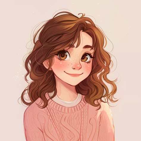 ✨🎨Charming Illustrations with Exclusive Midjourney Prompts: Click the Link in my Profile🌐🔗 심플한 그림, Watercolor Art Diy, Disney Princess Artwork, Girl With Brown Hair, Art Tools Drawing, Illustration Art Drawing, Girly Art Illustrations, Illustration Girl, Dreamy Art