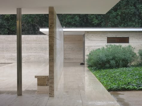 Mies van der Rohe Bauhaus director Barcelona Pavilion, Van Der Rohe, Mies Van Der Rohe, Design Tips, Garden Design, Barcelona, Van, Plants, Green