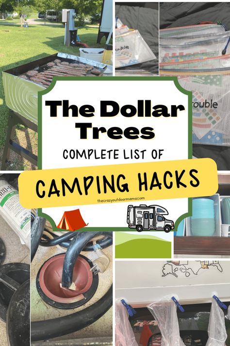 dollar tree camping needs Dollar Tree Camping, Rv Hacks Travel Trailers, Small Travel Trailer Remodel, Small Travel Trailer, Travel Trailer Hacks, Travel Trailer Organization, Hacks And Tricks, Tree Camping, Camper Organization