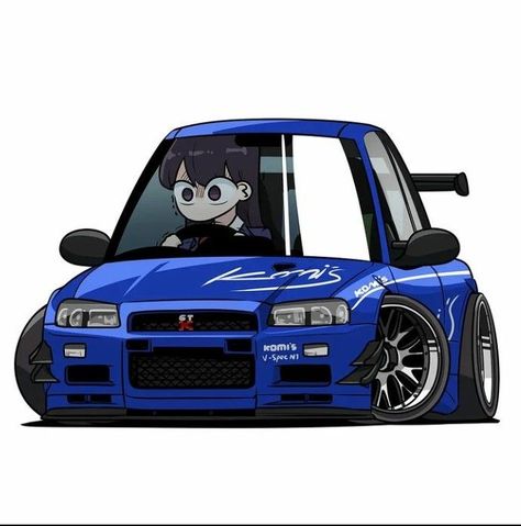 Nissan Skyline R34 Gtr, Nissan Gtr R34, Nissan Skyline R34, R34 Gtr, Komi-san Wa Komyushou Desu, Jdm Wallpaper, Gtr R34, Cool Car Drawings, Komi Can't Communicate