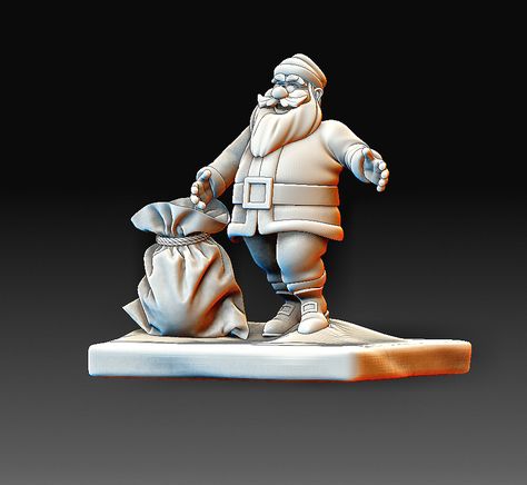 Santa Claus 3d Santa Claus, Trophies And Medals, Math Art, 3d Printable, 2d Art, Art Tools, Zbrush, Santa Claus, Fashion Art