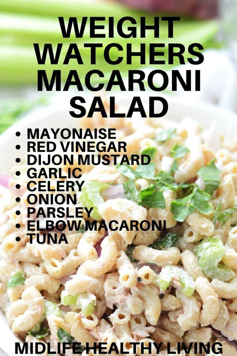 Pasta Salad For Lunch, Weight Watchers Salad, Tuna Macaroni Salad, Weight Watchers Lunches, Tuna Pasta Salad, Salad For Lunch, Weight Watchers Meal Plans, Tuna Salad Pasta, Weight Watchers Recipes Desserts