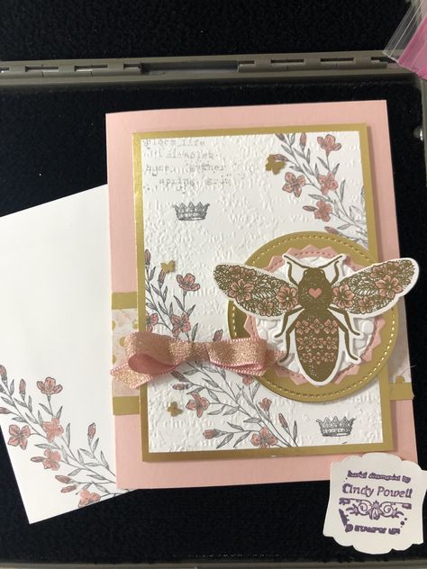 Honey Bee Home, Bee Birthday Cards, Heat Embossing, Bee Birthday, Bee Cards, Beautiful Greeting Cards, Stamp Projects, February 1, My Followers