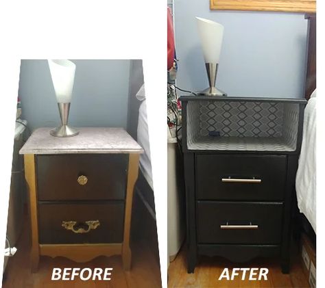 Make Nightstand Taller, How To Make A Nightstand Taller, Nightstand Ideas Diy, Shelf Board, Wood Putty, Style Nightstand, Refinished Furniture, New Bed, Furniture Redo