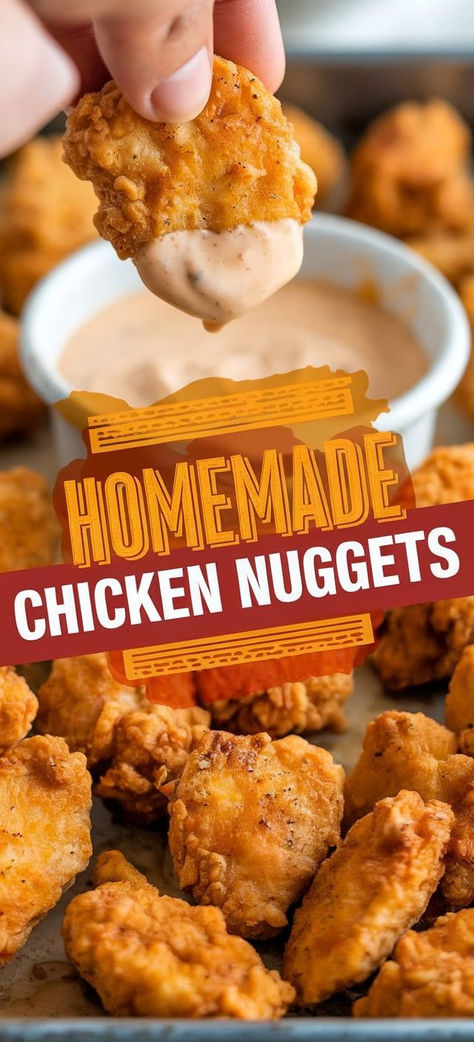 Homemade Chicken Nuggets Easy Things To Make With Chicken, Homemade Freezer Chicken Nuggets, How To Make Healthy Chicken Nuggets, Easy Recipe For Picky Eaters, How To Pack Chicken Nuggets For Lunch, Homemade Chicken Fries, Chicken Nugget Air Fryer, Canned Chicken Nuggets Baked, Easy Fried Chicken Nuggets