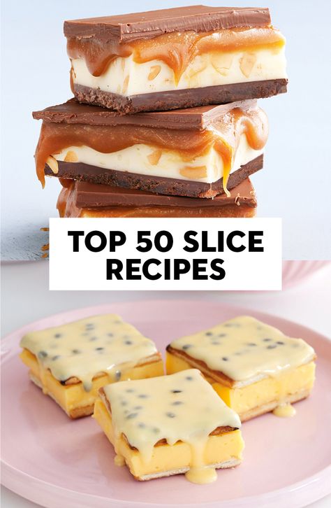 Tray Bakes Desserts, Tray Cakes Ideas, Typical Australian Food, Morning Tea Ideas, Morning Tea Recipes, Vanilla Slice Recipe, Sweet Slices, Slice Recipes, Aussie Food