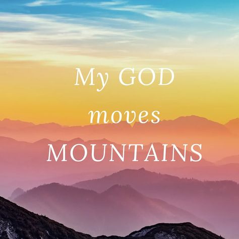 God can move mountains! Nothing is too big for God to get you through! #christian #christianquotes #christianity God Can Move Mountains, God Moves Mountains, God Can, Bible Motivation, Move Mountains, My God, Christian Quotes, Bible, Quotes