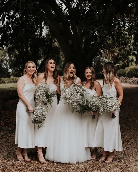 h y g g e on Instagram: “The wedding blooms 🌼 Complimenting the overall decor, the style of the dress or suit, but also something to keep your hands busy so they…” Long Dress Wedding, Style Sleeveless Dress, Wedding Dress Bridesmaid, Spaghetti Dress, Satin Fabrics, Midi Bridesmaid Dress, White Bridesmaid, Custom Bridesmaid Dress, Bridesmaid Inspiration