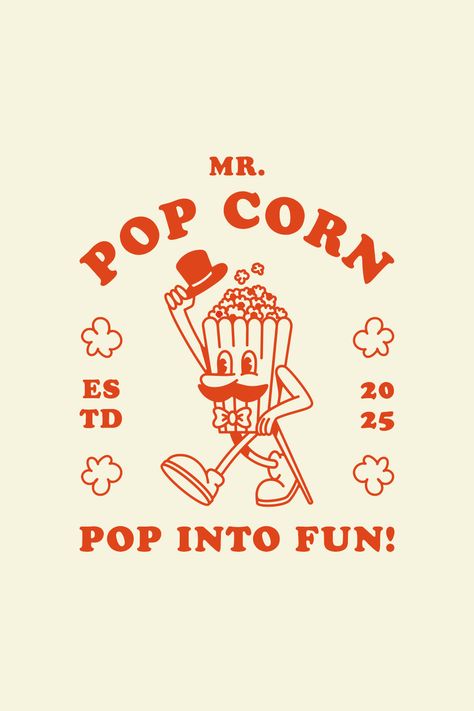 🍿Branding for a microwave popcorn brand that turns any moment into a unique and fun experience. Popcorn Logo, Mr Pop, Popcorn Brands, Popcorn Bag, Microwave Popcorn, Rubber Hose, Design Portfolio, Portfolio Design, Popcorn