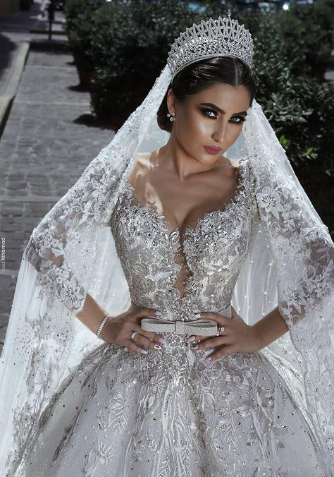 Sexy Ball Gown Sweetheart Long Sleeve Lace Appliques Tulle Long Wedding Dresses PW70 on sale – smilepromdress-es Long Sleeve Ball Gown Wedding Dress, Wedding Dresses Muslim, Wedding Dresses Tulle, Crystal Wedding Dresses, Long Sleeve Ball Gowns, Wedding Dresses Uk, Dresses Tulle, Wedding Dresses 2018, Bridal Ball Gown