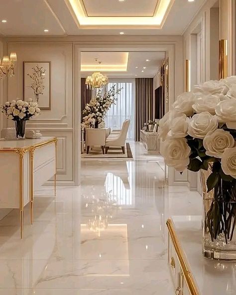 Modern Luxury Apartment, Luxury Living Room Inspiration, Neoclassical Interior, House Interior Design Styles, Hallway Designs, Living Room Design Inspiration, Bungalow House Design, Living Room Decor Cozy, Luxury Homes Interior