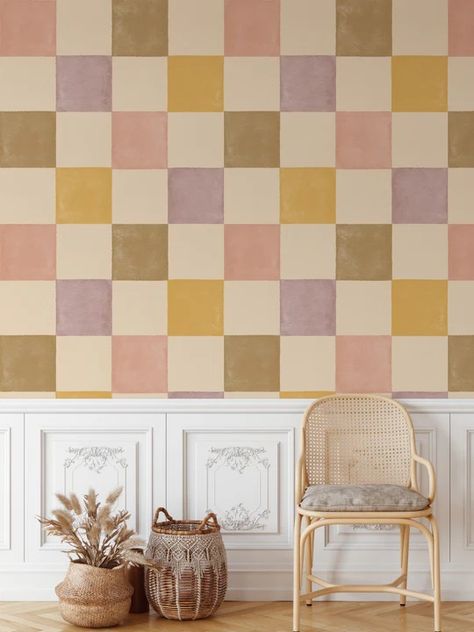 Peel and Stick Wallpaper - Removable, Renter-Friendly Wallpaper – Page 3 – I Heart Wall Art Checkerboard Wallpaper, Earthy Art, Renter Friendly Wallpaper, Fabric Installation, Color Checker, Kitchen Diy Makeover, Australia Wall Art, Pink Living Room, Heart Wall Art