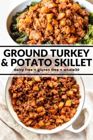 Turkey Potato, Healthy Turkey Recipes, Potato Skillet, Ground Turkey Recipes Healthy, What To Make For Dinner, Healthy Turkey, One Pot Meal, Health Dinner, Turkey Dinner