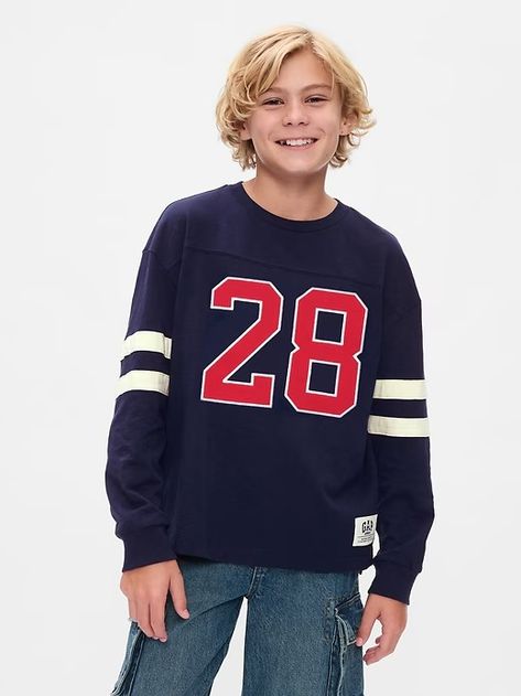 Gap × Disney Kids Varsity Jersey T-Shirt | Gap Gap Logo, Disney Kids, New School, Iconic Characters, Disney Mickey Mouse, Jersey T Shirt, Disney Mickey, New Woman, Color Trends