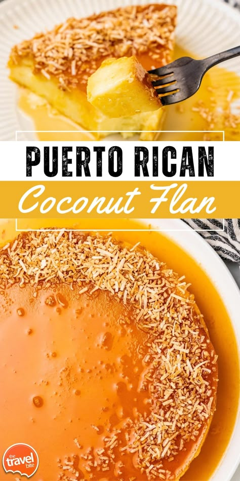 Coconut Flan – The Travel Bite Coconut Flan Recipe Puerto Rico, Flancocho Recipe, Coco Flan, Puerto Rican Flan, Cuban Flan Recipe, Best Flan Recipe, Puerto Rican Dessert, Vanilla Flan, Flan Recipe Easy