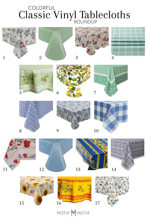 A roundup of gorgeous colorful vinyl tablecloths that make cleanups easy. Grandmillenial Tablecloth, Dark Table, Kitchen Tablecloths, Homeschool Crafts, Vinyl Tablecloth, Kitchen Tables, Craft Room Office, College Apartment, No Waste