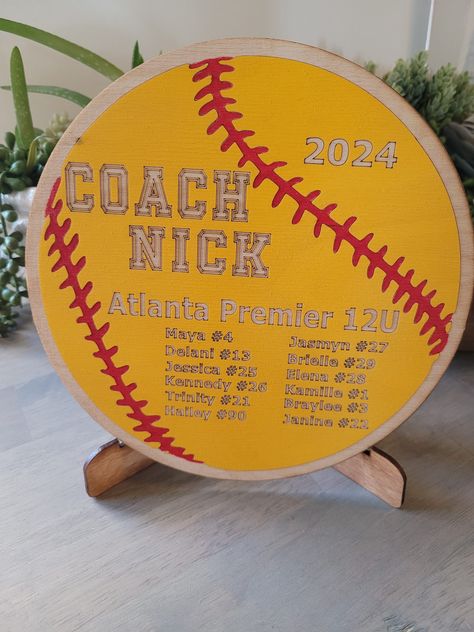 2 New Baseball/Softball Coach Gifts! Please share with your team Moms! Www.sunrisesunsetdesign.etsy.com Softball Coach Gift Ideas, Softball Christmas Gifts, Coach Gift Ideas, Softball Christmas, High School Softball, Softball Team Gifts, Softball Coach Gifts, Baseball Coach Gifts, Softball Stuff