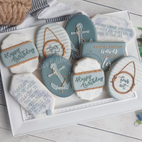 Nautical Birthday Cookies, Lighthouse Cookies Decorated, Beach Cookies, Bridal Shower Cookies, Nautical Birthday, Plaque Cookies, Shower Cookies, Icing Cookies, Edible Art