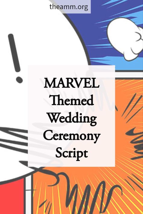 This fun Marvel themed wedding ceremony script is perfect for couples who love the MCU almost as much as they love each other! With humor & inspiration from Iron Man, WandaVision, Captain America, Avengers, Agents of Shield, Doctor Strange, Thor, and more, this script follows a familiar order and outline, with a warm welcome to guests, a romantic exchange of vows & rings, and words on the nature of marriage and the couple's love story. Written by ordained AMM Minister Michelle Rojas. Nerdy Wedding Vows, Wedding Marvel, Marvel Wedding Theme, Iron Man Wedding, Spiderman Wedding, Avengers Wedding, Couples Shower Themes, Wedding Recessional Songs, Wedding Ring Exchange