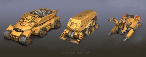 Sci Fi Construction Vehicles, Futuristic Construction Vehicles, Futuristic Construction, Concept Vehicles Sci Fi, Vehicle Concept, City Vehicles, Space Engineers, Technology Art, Mining Equipment