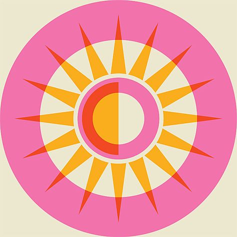 Design United: Illustrations by Allan Peters | Daily design inspiration for creatives | Inspiration Grid Eye Illustration, Posca Art, Grid Design, Orange And Pink, A Circle, Art Abstrait, Icon Design, Illustration Design, White Background