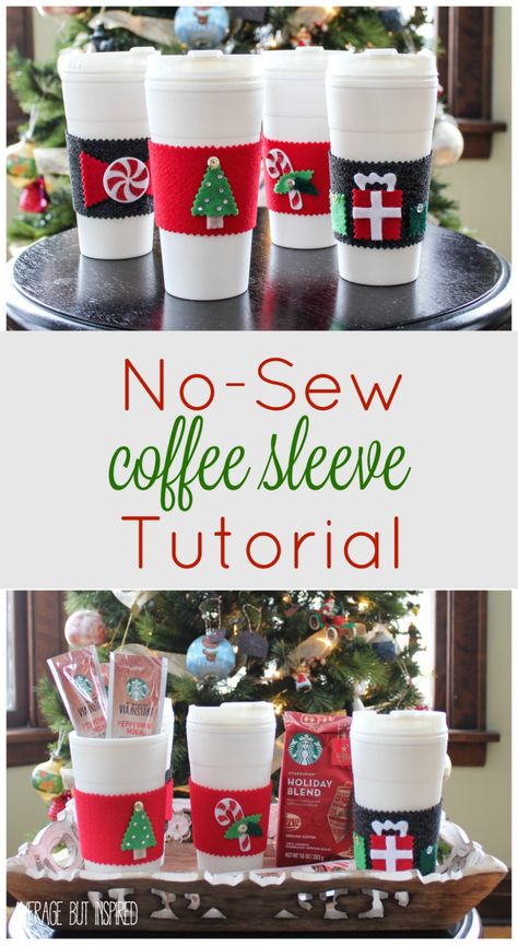 Holiday Traditions Made Merrier - Average But Inspired Diy Coffee Sleeve, Holiday Hand Towels, Cup Sleeves, Coffee Cup Cozy, Coffee Cup Sleeves, Coffee Sleeve, Have Inspiration, Diy Coffee, Coffee Cozy