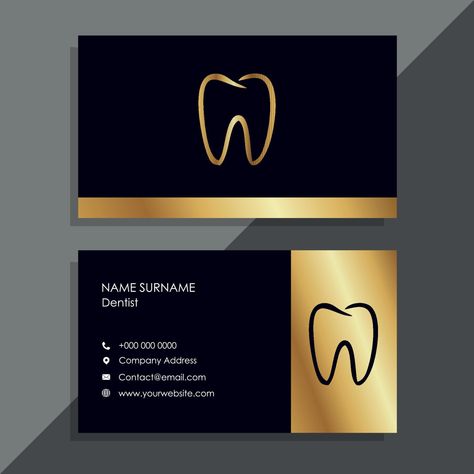 Carte Visite Design Ideas, Dentist Business Card, Business Card Design Templates, Dental Business Cards, Dental Clinic Logo, Dental Business, Business Card Design Black, Dental Logo Design, Dental Posters