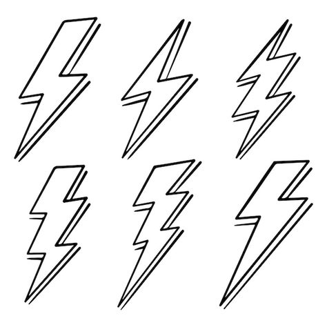 Lightnight Bolt, Lightning Tattoo, Simple Tattoos For Guys, Dibujo Simple, Doodle Vector, Cool Doodles, Tattoo Now, Graffiti Tagging, Airbrush Art