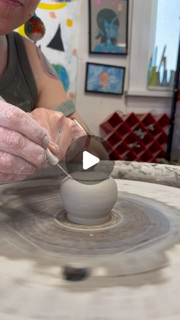 Wheel Throwing, Pottery Videos, Mini Jars, Ceramic Jars, Potters Wheel, Pottery Studio, Happy Weekend, Ceramics, On Instagram