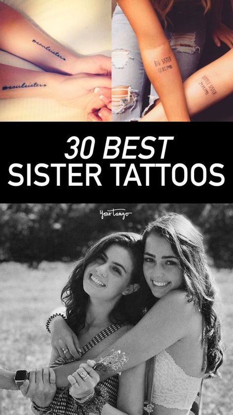 30 Best Sister Tattoos #tattooideas #tattooideasforgirls #tattooideasforguys #womenstattoo #tattoodesign #tattoostyle Small Tattoos For Sisters Sibling, Sister Tattoos For 3 Meaningful Quotes, Best Sister Tattoos Ideas, Sister Bond Tattoo Ideas, Matching Sister Tattoos For 4 Sisters, Sister Saying Tattoos, Unique Sister Tattoos For Three, Sister Tattoos Words, Sister Micro Tattoos