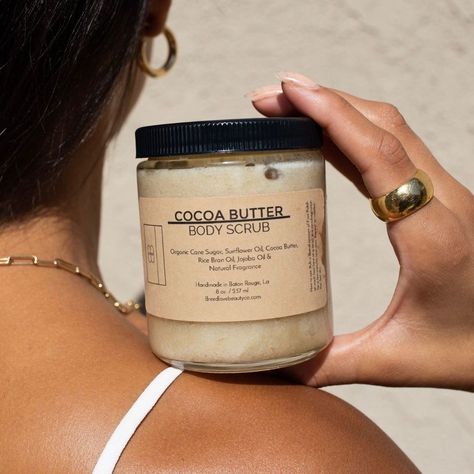 Natural & Organic Beauty on Instagram: “✨We just restocked this customer fav!✨This scrub contains a blend of organic cane sugar with natural cocoa butter to soften and lubricate…” Chocolate Scent, Chocolate Decadence, Helianthus Annuus, Rice Bran Oil, Theobroma Cacao, Cane Sugar, Natural Fragrances, Sunflower Oil, Organic Beauty