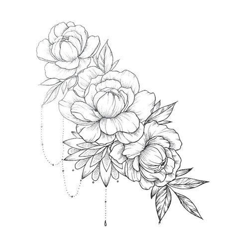 Peonies Tattoo Thigh, Roxanne Tattoo, Tattoo Overlay, Mandala Hip Tattoo, Mandala Thigh Tattoo, Ink Tattoo Design, Upper Thigh Tattoos, Red Tattoo Ideas, Flor Tattoo