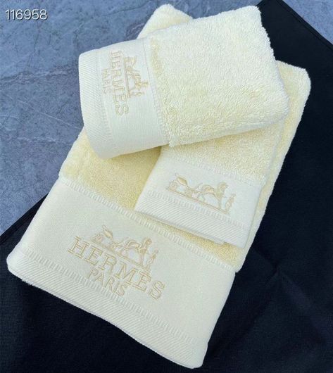 Hermes Towel Set 3pcs LRJF356 Bath Towel, Hand Towel and Washcloth 3-piece Towel Set Ideal Household Supplies Hermes Towel Set, Hermes Towel, Bathroom Accessories Sets, Ugg Slippers, Hermes Paris, Household Supplies, Hand Towel, Bath Towel, Towel Set