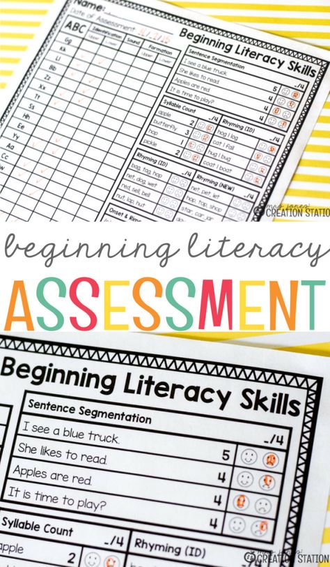 First Grade Assessment, Kindergarten Architecture, Phonics Assessments, Kindergarten Assessment, Preschool Assessment, Beginning And End, Reading Assessment, Math Assessment, Kindergarten Lesson Plans