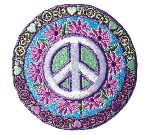 Peace Sign Daisy Flowers Hippie Jeans Jacket Patch Jean Jacket Patches, Retro Patch, Peace Sign Art, Star Badge, Give Peace A Chance, Hippie Peace, Daisy Flowers, Iron On Applique, Patches Jacket