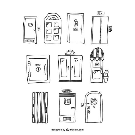 Premium Vector | Sketched doors Doors Illustration Drawings, Door Doodle, Door Drawing, Logo Psd, Technology Icon, Calendar 2024, Book Illustrations, Home Icon, Card Banner