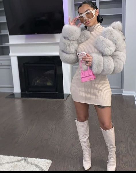 women ribbed mini dress Cute Birthday Outfits, Boujee Outfits, Looks Black, Cute Swag Outfits, White Boots, Looks Chic, Baddie Outfits Casual, Dressy Outfits, Dope Outfits