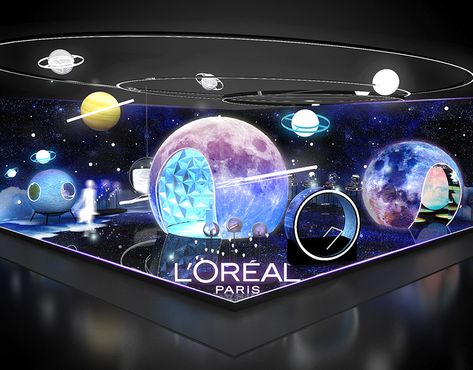 LOREAL POP UP STORE on Behance Pop Up Event Ideas, Pop Up Store Design Ideas, Pop Up Store Design, Booth Design Ideas, Pop Up Exhibition, Pop Up Stand, Store Concept, Event Booth, Stage Set Design