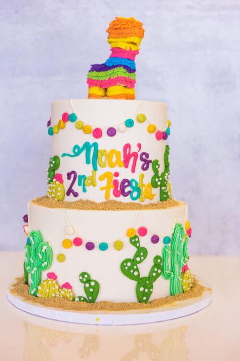 Adios Dos Birthday Cake, Taco Themed Birthday Party Cake, Three Esta Cake, Three Esta Cake Ideas, First Birthday Fiesta Cake, Fiesta Birthday Cake, Three Esta Birthday Party, Fiesta Cake, Specialty Cake