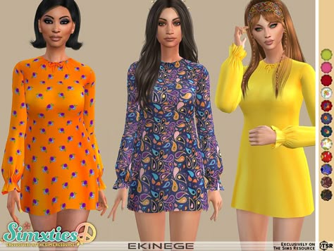 Sims 4 Cc 1970s Clothes, Sims 4 Cc 60s Clothes, Sims 4 1960s Cc, Sims 4 1960s, Sims 4 60s Cc, Sixties Outfits, 60s Disco, Mid Evil, Cc Packs