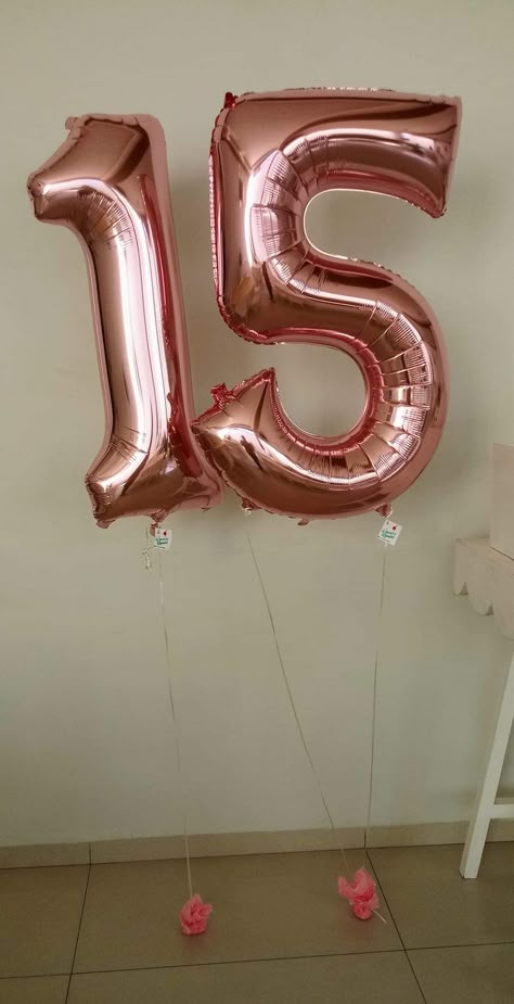 15 Balloons Number Aesthetic, 15 Birthday Balloons, 15 Birthday Decorations, 15 Balloons, 19 Bday, 15th Birthday Decorations, Dream Birthday Party, My 15th Birthday, 15th Birthday Party Ideas