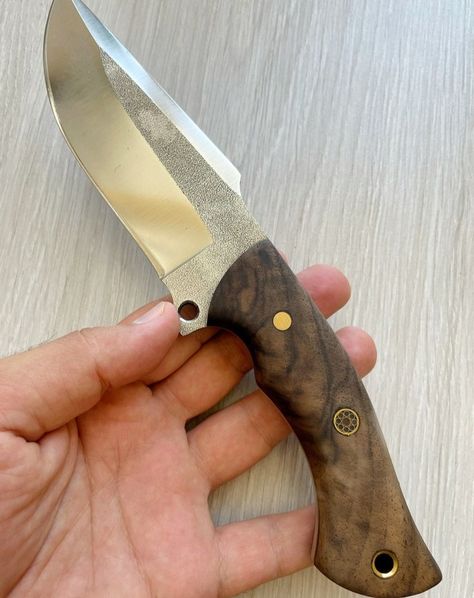 Hunting Knife N690 Steel and Walnut Wood Handle - Blacksmith Made Camping Knife - Tactical Knife - Survival Knife with Sheath No:48 High Quality Handmade N690 Steel Camping - Hunting Knife With Sharp and Durable Blade REAL N690 Steel - BLACKSMITH made - 25 cm full length / 12.5 cm blade - 4 mm thickness Custom Handmade Knife for Bushcrafting, Hunting, Camping, Skinning and Tracking WALNUT WOOD is used for Handle #explorepage #trending Army Images, Kephart Knife, Seax Knife Vikings, Drop Point Hunter Knife, Camp Knife, Military Knife, Military Knives, Handmade Knives, Hunting Knife