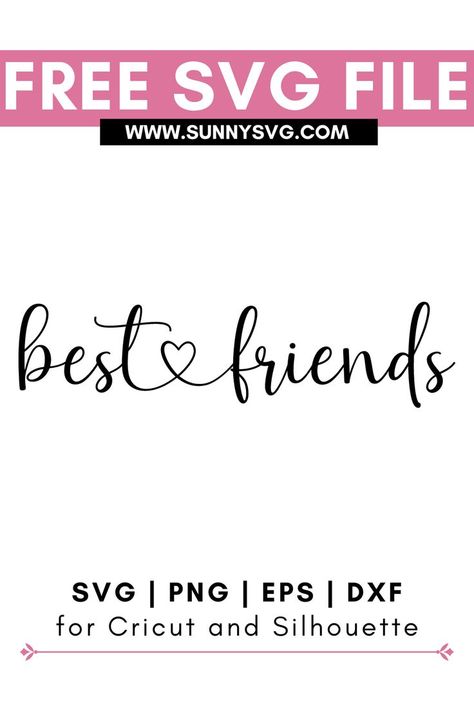 best friends svg free Friends Svg Free, Cricut Projects Beginner Vinyl Ideas, Friends Svg, Matching T Shirts, Cricut Projects Beginner, Free Cut Files, Svg Downloads, Free Svg Cut Files, Svg Free