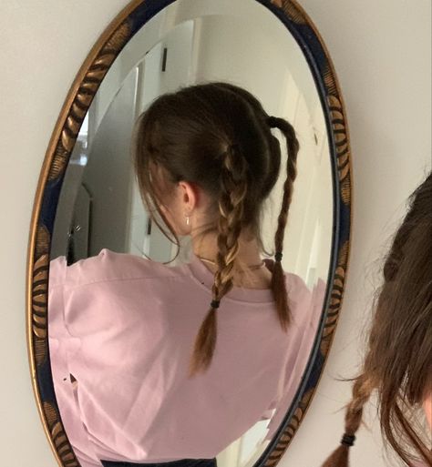 Two Plats Hairstyle, Plats Hair, Plats Hairstyles, Plaits Hairstyles, Plaits, Cute Aesthetic, Instagram Inspo, Vintage Aesthetic, Pretty Hairstyles