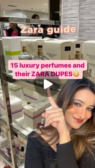 Nina Jain | Makeup and Fashion on Instagram: "Comment “Details” to get all the links to zara perfumes!  15 LUXURY FRAGRANCES that ZARA has duped!!  All of these fragrances were present in most zara stores. The prices here are listed for 90ml of luxuxy perfume/zara perfume!🥹🥹 Which one is your favourite?" Zara Frosted Cream Perfume, Zara Tokyo Perfume, Zara Perfume Amber Fusion, Fashionably London Zara Perfume, Zara Deep Garden Perfume, Zara Parfum For Women, Zara Tuberose Perfume, Zara Duplicate Perfume, Best Zara Perfume For Women