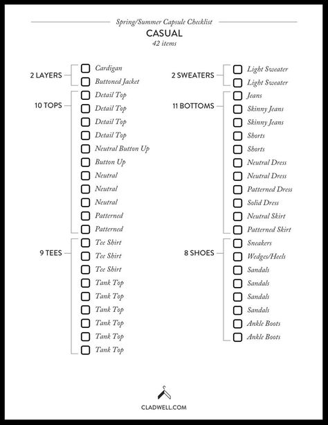 Capsule Checklist, Wardrobe Checklist, Capsule Wardrobe Checklist, Business Casual Winter, Summer Activewear, Trouser Pattern, Neutral Dress, Minimal Life, Capsule Wardrobe Basics