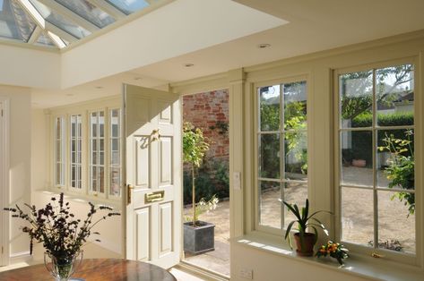 Orangery Roof, Kitchen Orangery, Roof Lanterns, Norfolk Cottages, Kitchen London, Country Chic Kitchen, Orangery Extension, Conservatory Kitchen, Front Door Inspiration