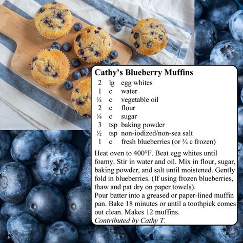 Celebrate Blueberry Muffin Day with this LID-safe recipe from our 9th Edition Cookbook found here: thyca.pub/LIDEats Enjoy! #LIDEats #ThyroidCancer #ThyCa #ThyroidCancerSurvivor #ThyCaSurvivor #ThyroidCancerWarrior #ThyCaWarrior Lid Recipes Low Iodine Diet, Low Iodine Diet, Diet Lunch Ideas, Radioactive Iodine, Diet Lunch, Blueberry Muffin, Blueberry Muffins, Frozen Blueberries, Blue Berry Muffins